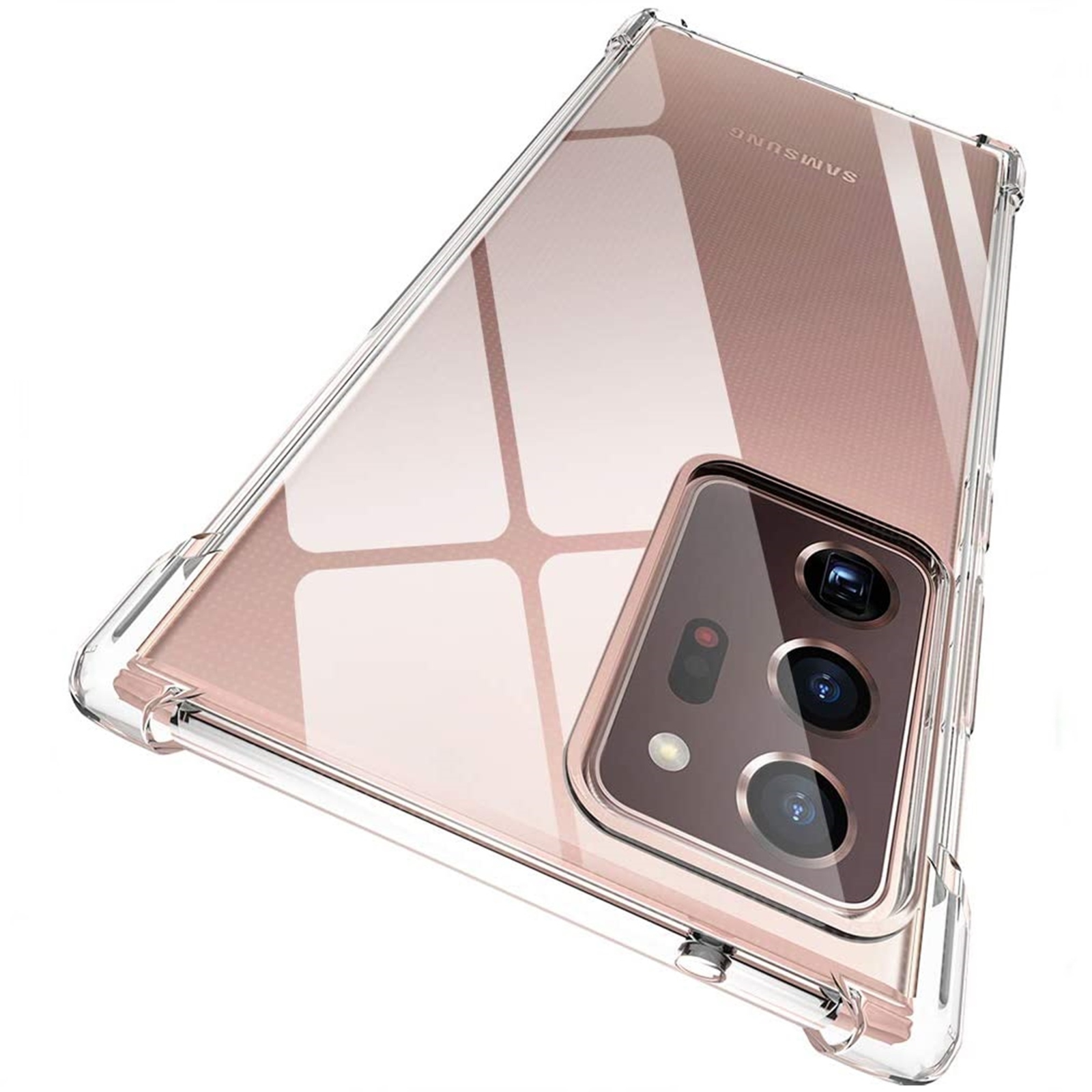 Samsung Galaxy Note 20 Ultra Clear Back Cover Shockproof Soft TPU Case with Camera and Corner Protection