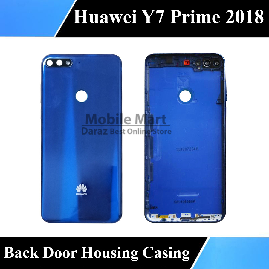 Huawei Y7 Prime 2018 Blue Back Casing Premium High Quality Body