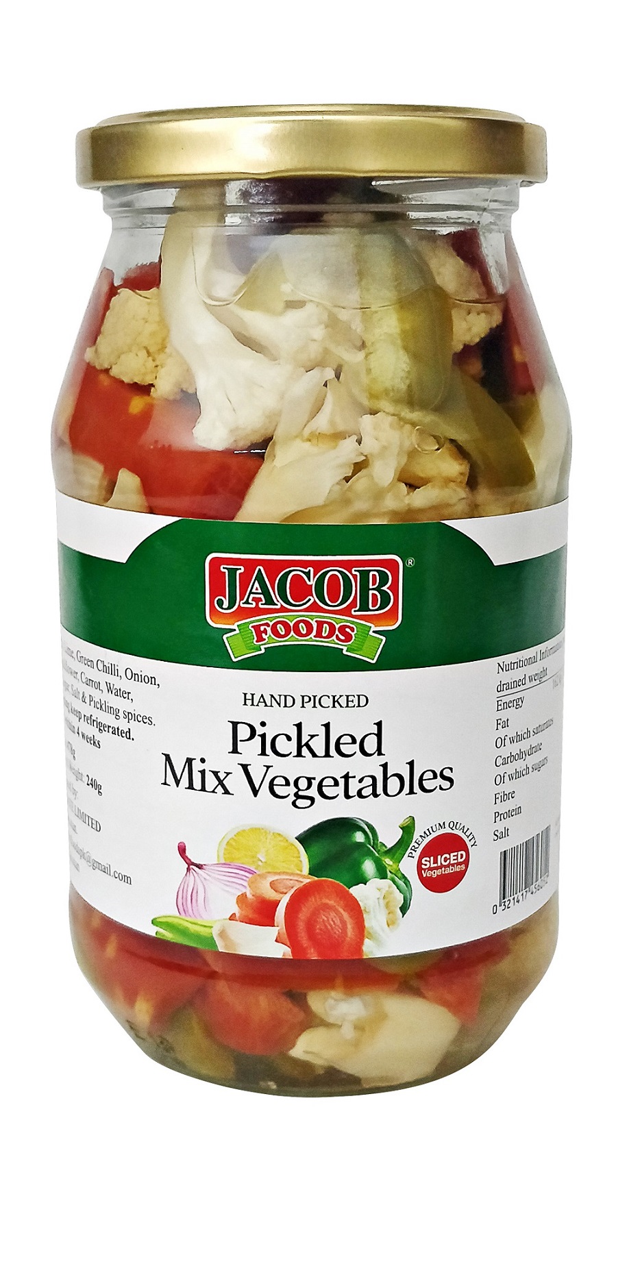 Jacob Foods Pickled Mix Vegetables 500ml