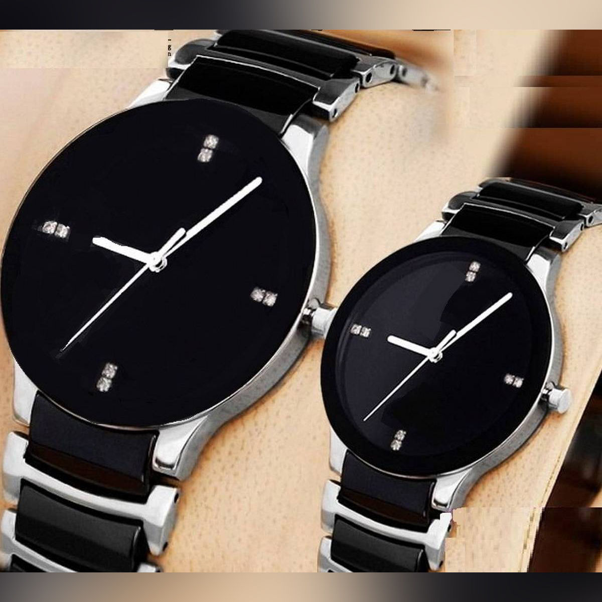 Classy Couple Watch Gift Set (Pack of 2) – Stainless Steel Chain & Waterproof
