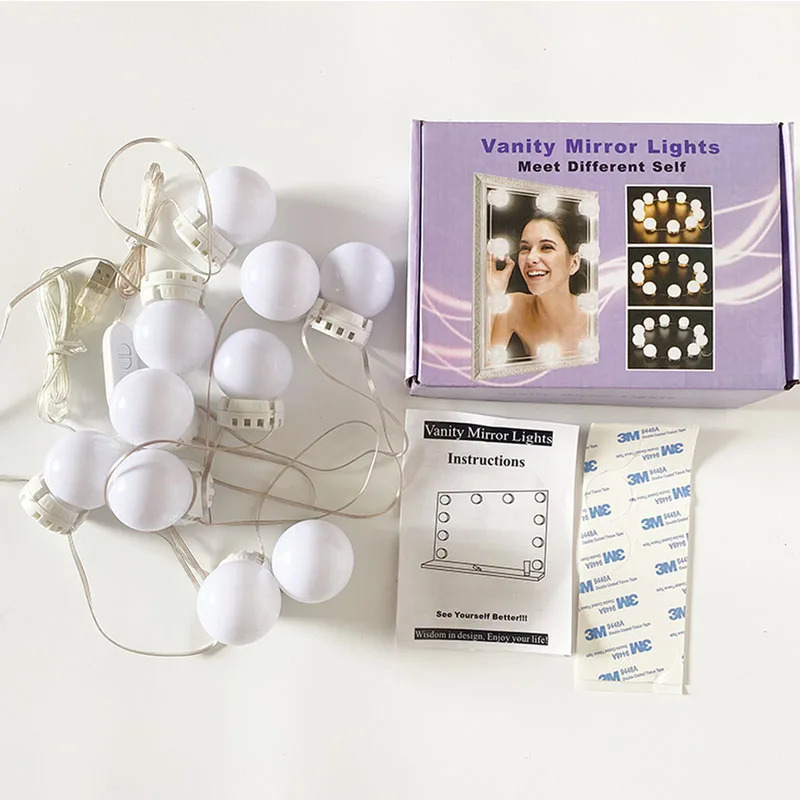 10 Bulb LED Vanity Mirror Lights