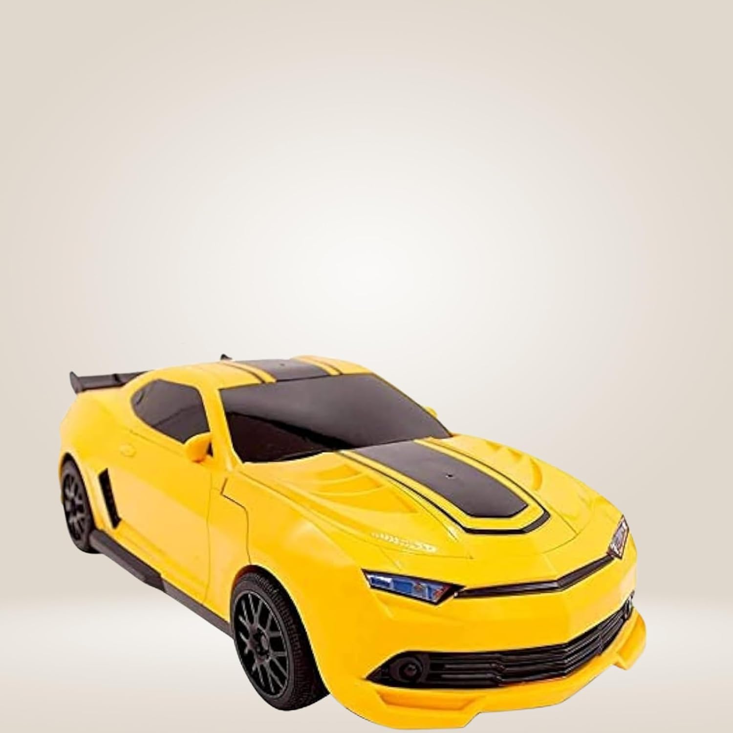 Robot Car with Lights and Music - Bump and Convert Robot Toy for Kids (Yellow)
