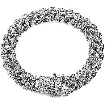Order Studio Presenting New Hip Hop Full Iced Out Diamond Cuban Link Chain/Cuban Bracelet - Hip Hop  White  Cuban Choker Iced Gold Chain for Men