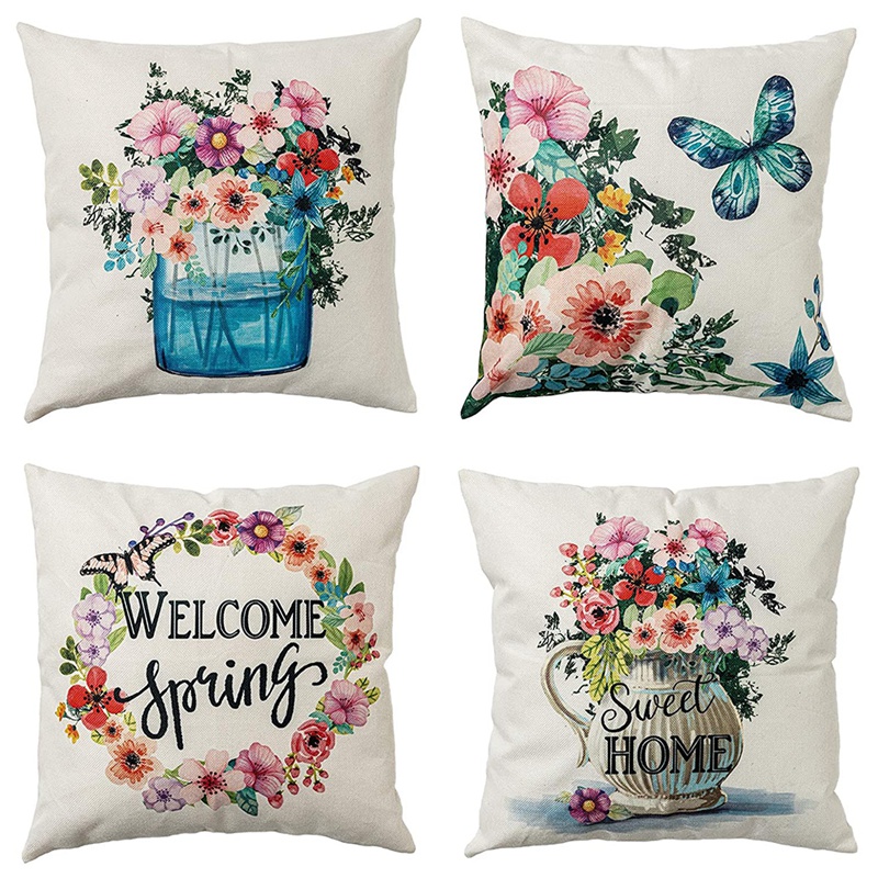 spring throw pillows