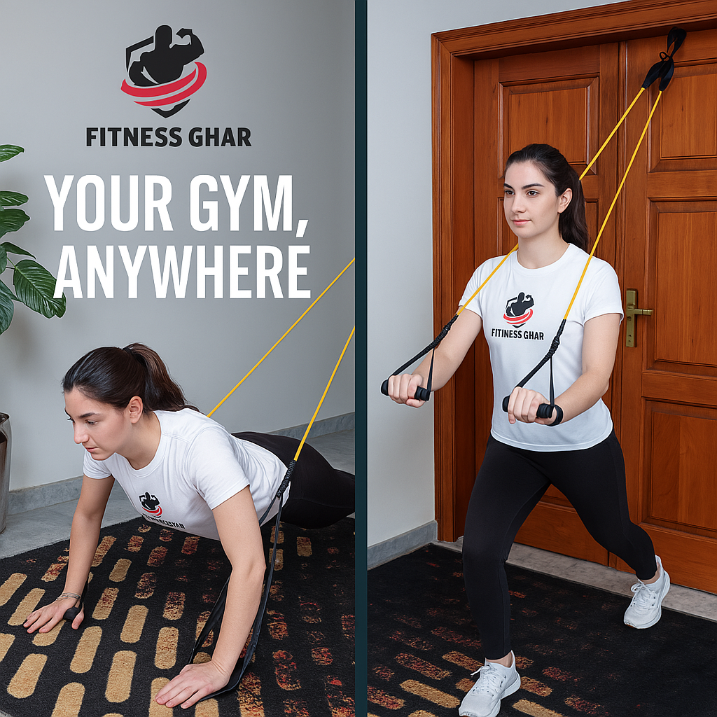 Sasher Body Action – Single Set Home Gym Exercise Kit for Ladies & Gents | Fitness Kit for Girls & Boys | Full Body Workout for Home Exercise & Fitness | Gym Pakistan | Sasher Pakistan | Resistance Bands | Made in Pakistan