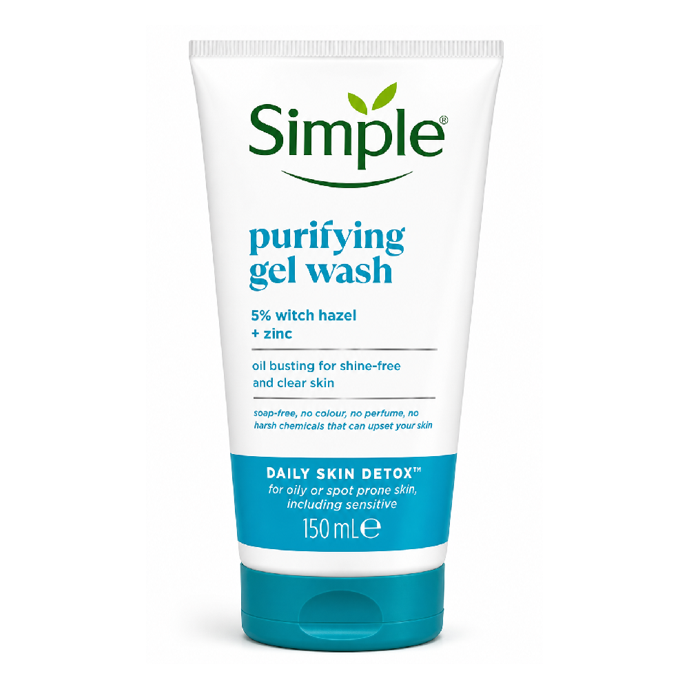 Simple Daily Skin Detox Purifying Facial Wash | Facial Cleansing Care | 150ml