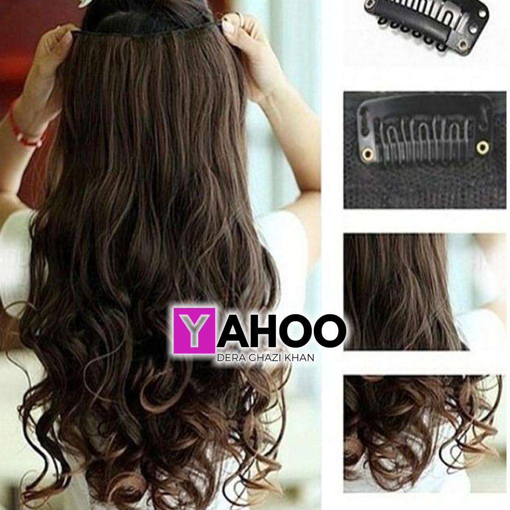33 Inches Curly Hair Extension - Brown 5 Clips In More Volume Light Weight Looks Natural