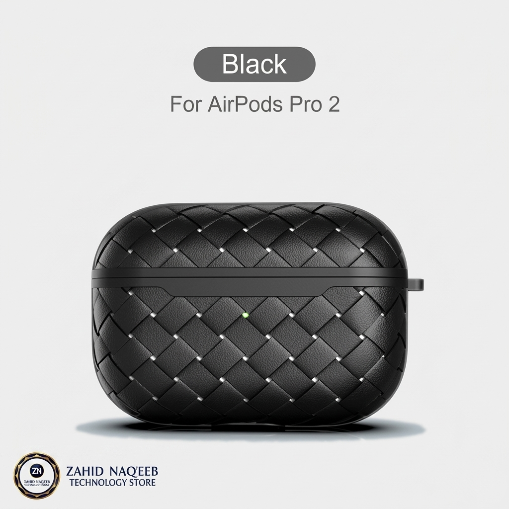 Premium Woven Pattern Silicone Case For Pro 1st & 2nd Gen - Shockproof Protective Cover With Carabiner - Wireless Charging Compatible Durable Earbuds Case | ZN Technology Store price in Pakistan