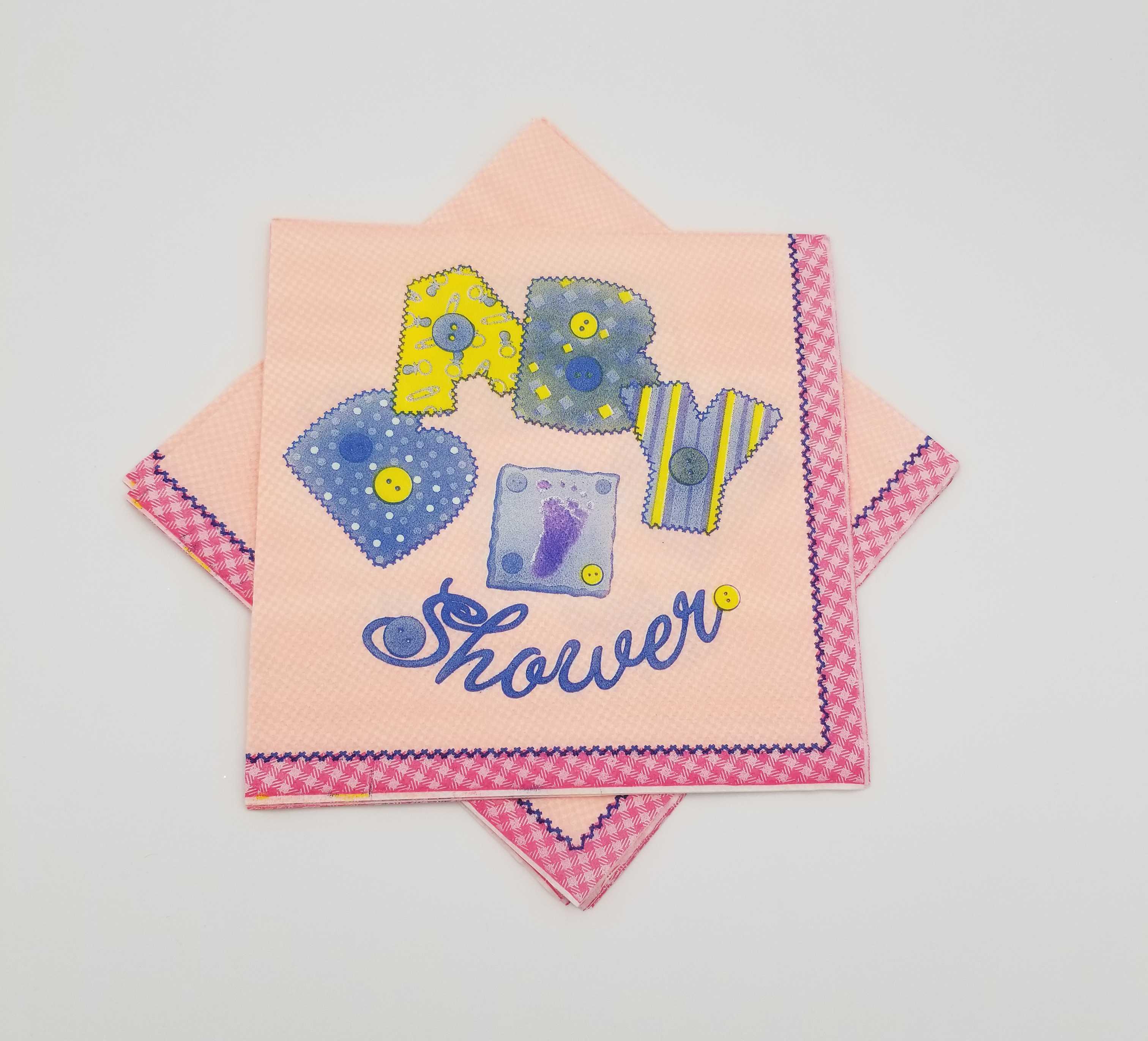 baby girl shower napkins