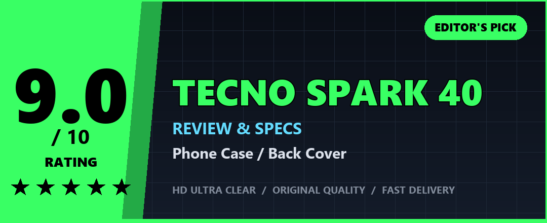 Tecno Spark 40 PHONE CASE / BACK COVER - Premium quality at the best Daraz Pakistan price