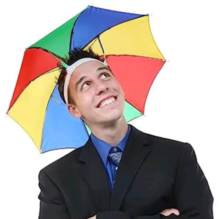 Portable Umbrella Hat Folding Rain Hats Outdoor Sun Shade Anti-UV Camping Fishing Headwear Beach Head Caps Adult Kids