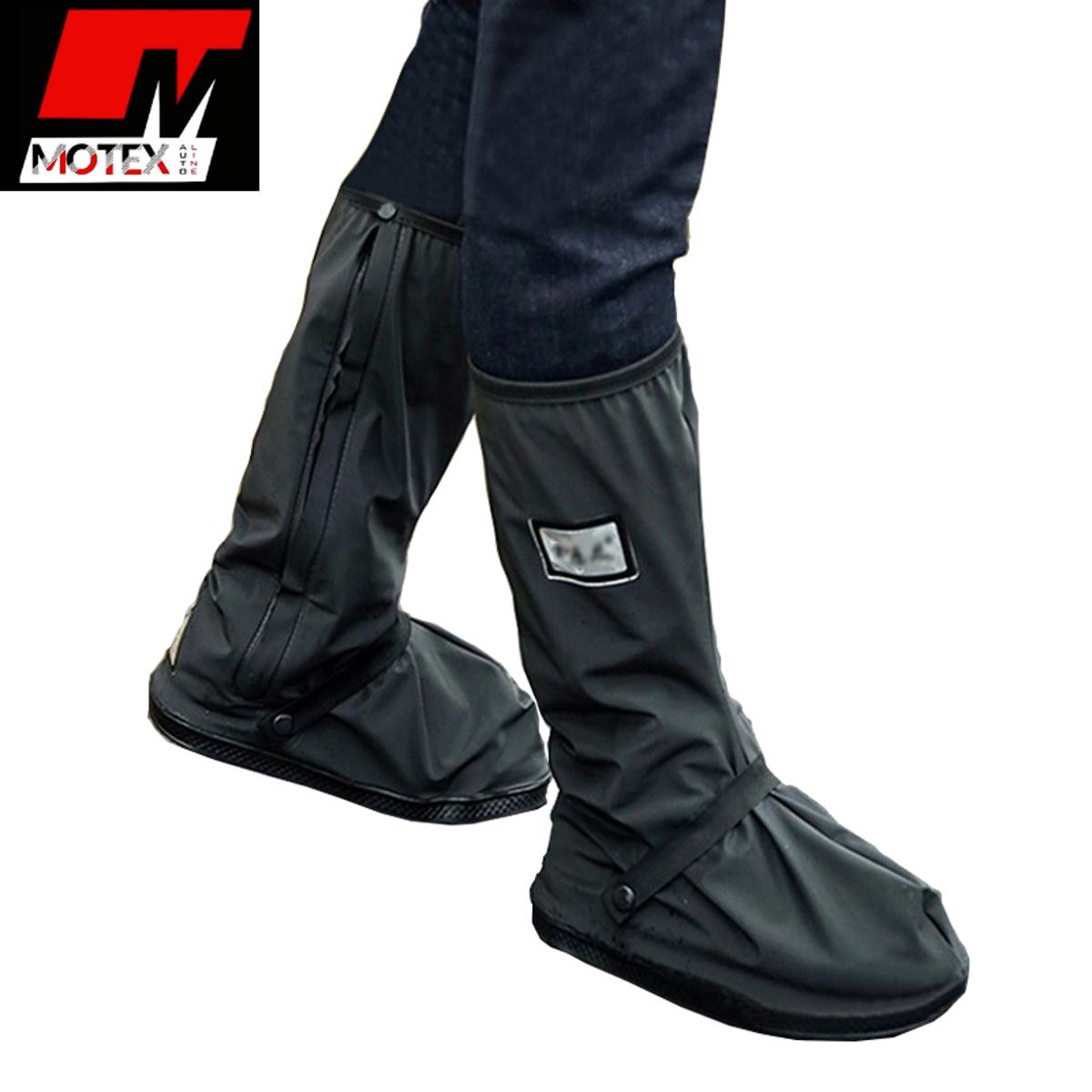 Rain Shoes For Rider Outdoor Non-Slip Shoe Cover, Rainy Season Measures, Pvc Material, Lightweight Waterproof Rain Boots, Commuting to Work/Bicycle/Gardening Garden, Unisex - Motex Auto Line
