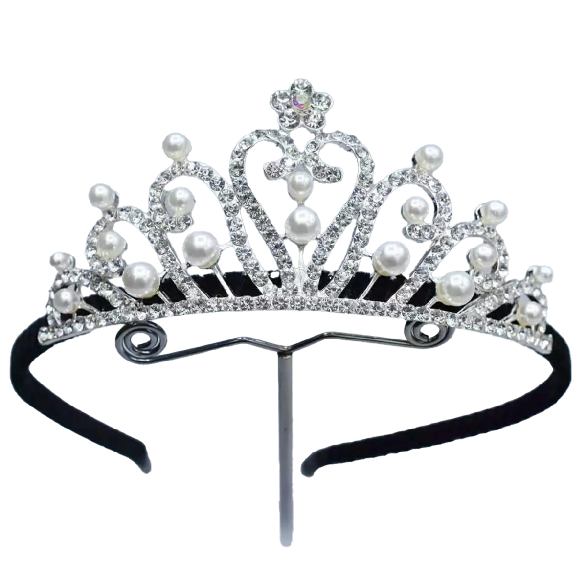 Silver Crown Headband Girls Women Rhinestone Wedding Hair Jewelry