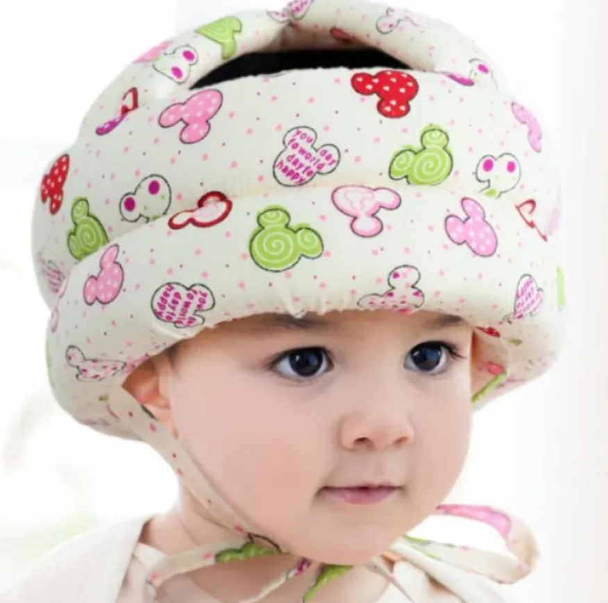 Baby Head Protector Hats Toddler Crash Helmet Cotton Breathable Adjustable Kids Safety Caps Walking Helmet