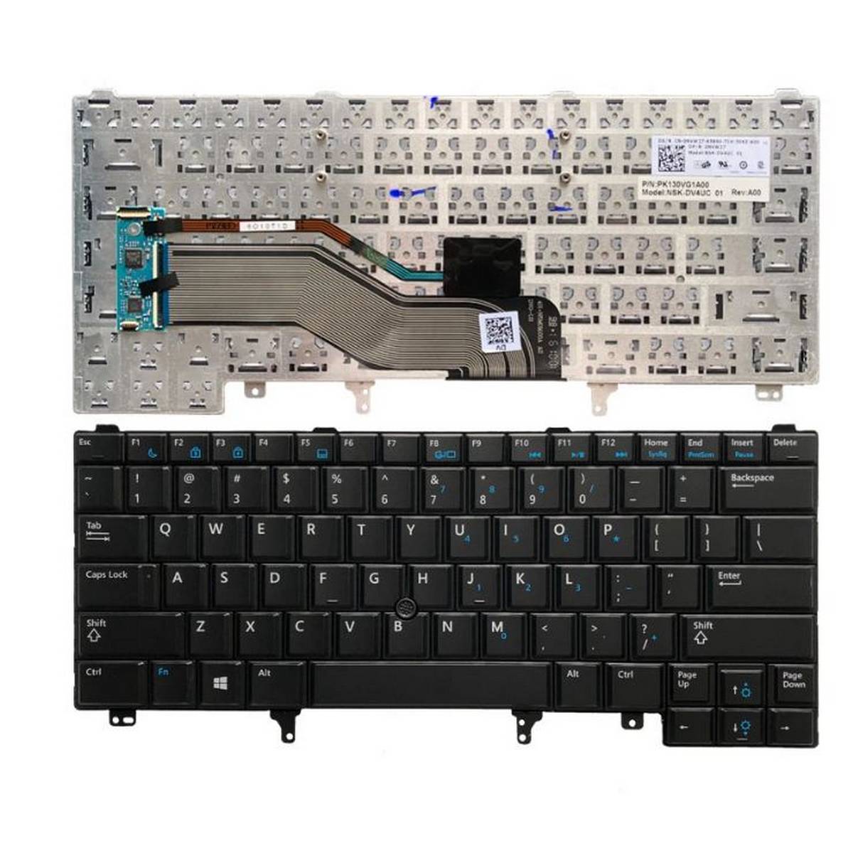 Laptop Notebook Keyboard For DE Latitude E5420  P/N  PK13VG1A00 – Black