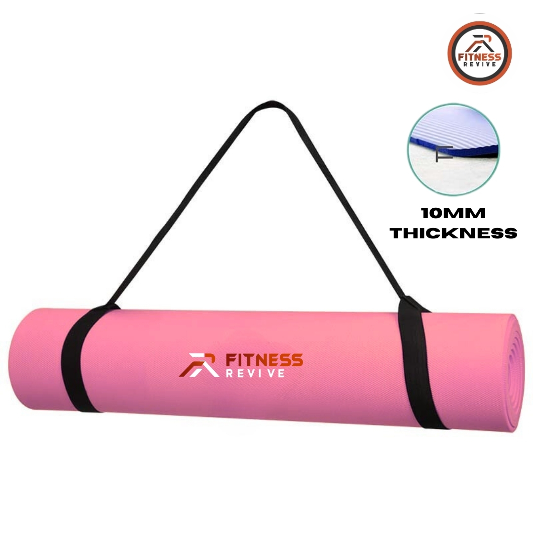 Yoga Mat 10mm – Anti-Slip Exercise Mat for Men & Women  72 x 24 Inches  Extra Thick Non-Slip Gym Mat for Yoga, Pilates, Home Workout & Stretching