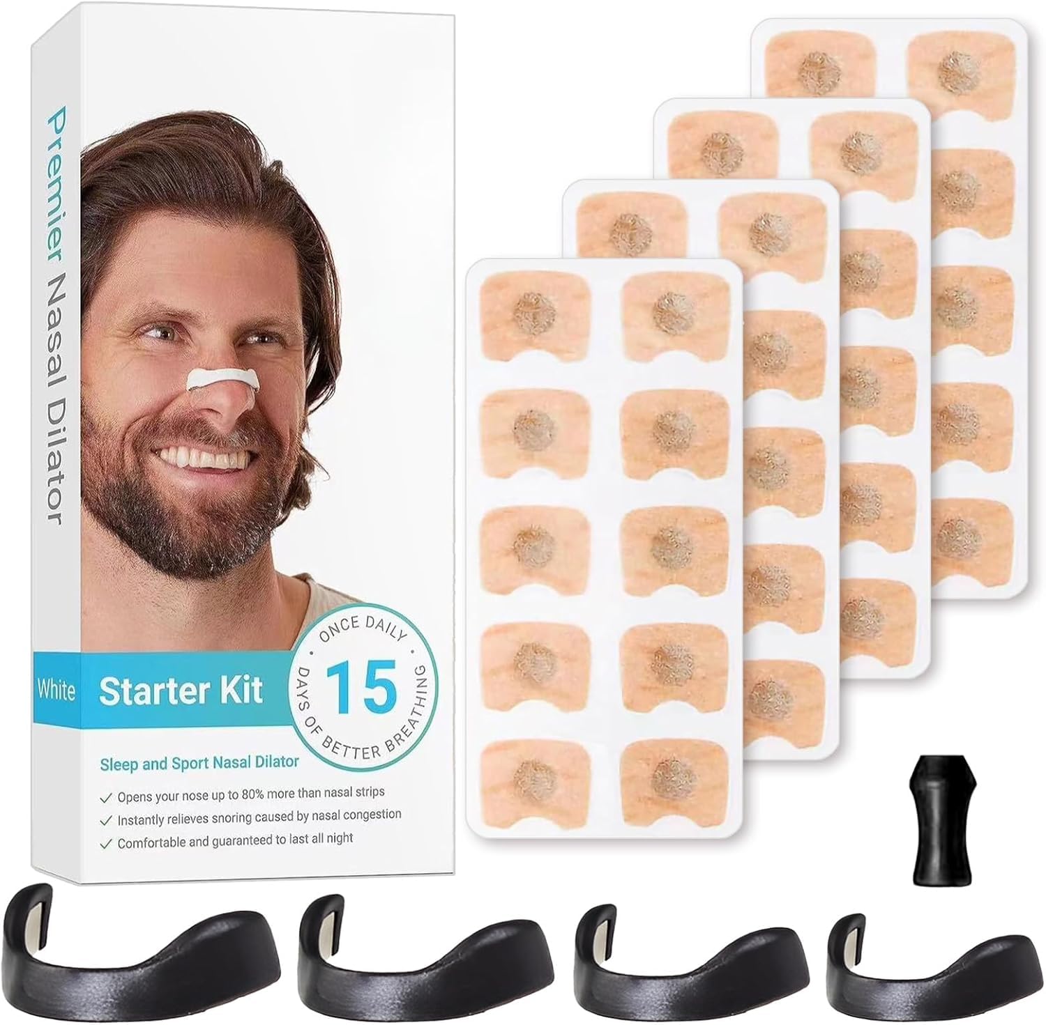 Breathing Magnetic Nasal Strip Starter Kit Nose Strips For Breathing Reduce Snoring Nasal Pads, Anti-Snoring Sleep Nasal Strips