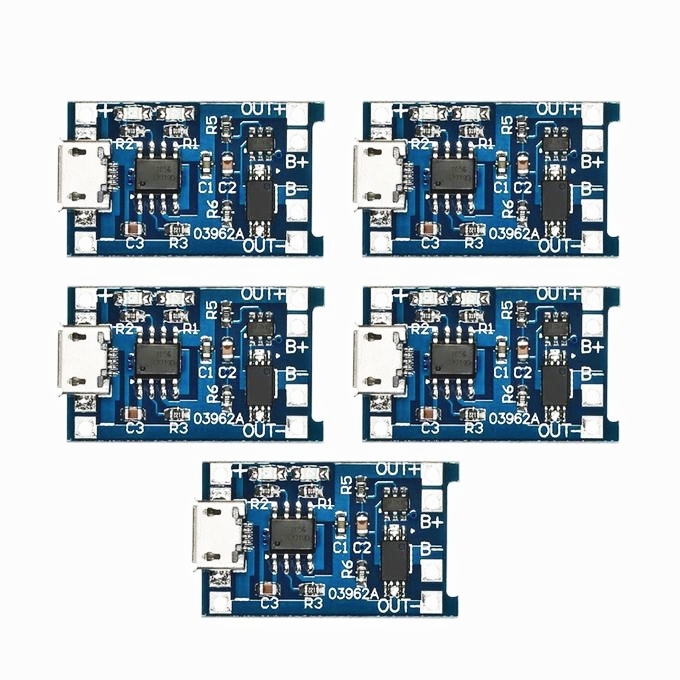 TP4056 Type-C / Micro-USB 5V 1A 18650 Lithium Battery Charger Module Li-ion Charging Board with Dual Protection Functions