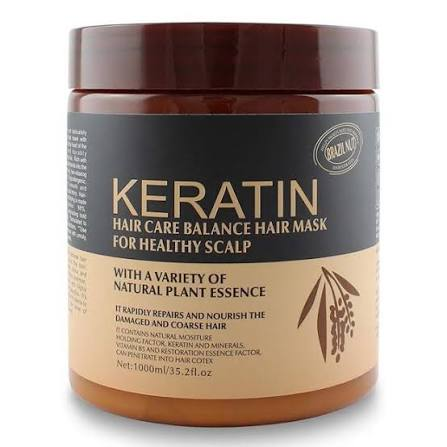 Premium Keratin Hair Mask with Silk Protein & B-Complex Vitamins for Hair Repair & Nourishment - Single Pack