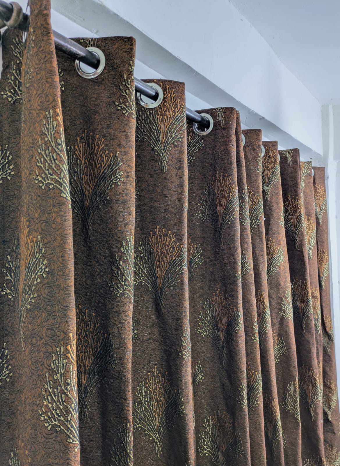 High Quality Premium Curtain 1Pc Parda (55*96 Inches) Elegant & Crystal Designs With Guaranteed Ring(Eyelet) For Bedroom & Living Room