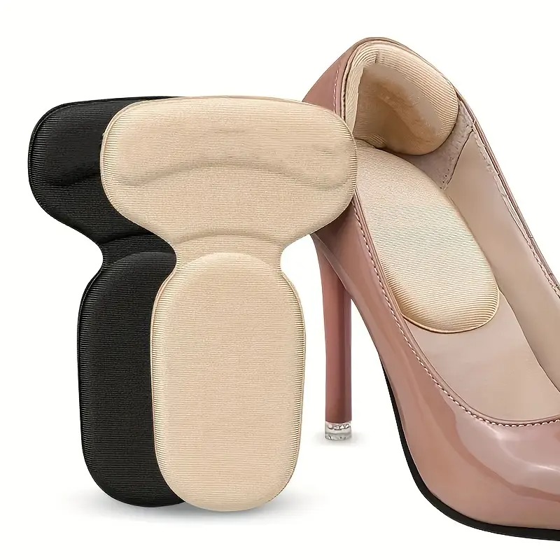 Heel Inserts For Women And Men Reusable Soft Sponge Heel Pads For Shoes That Are Loose Boots High Heel Grips Blister Protectors Heel Pedicure Stools For Nail Tech
