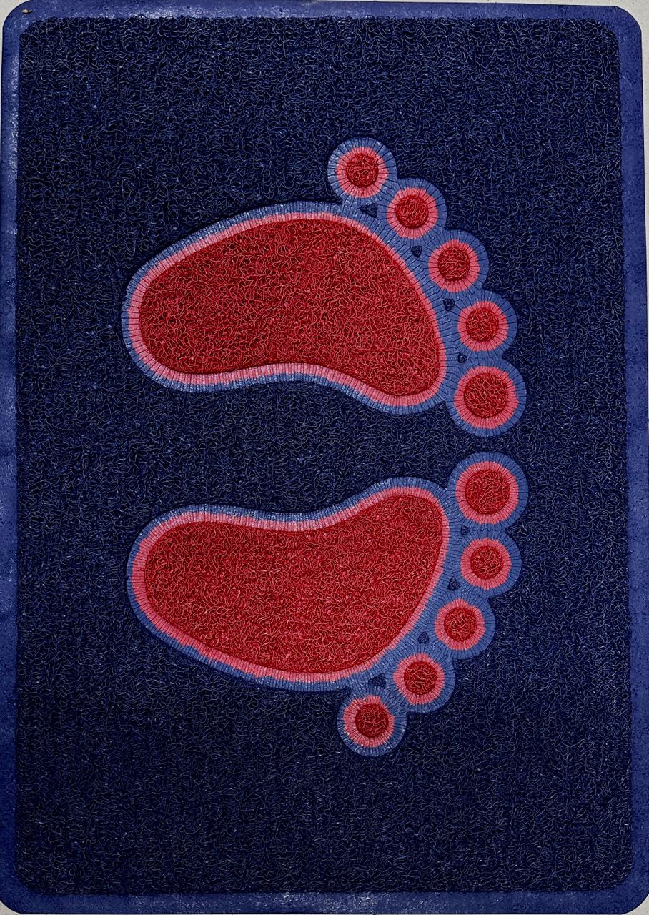 PVC Coil Doormat Foot Design Non Slip Washable Mat