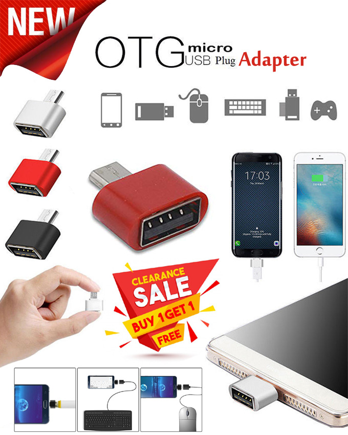 Buy 1 Get 1 Free - Micro USB Male to USB 2.0 Adapter OTG Converter For Android Tablet Phone