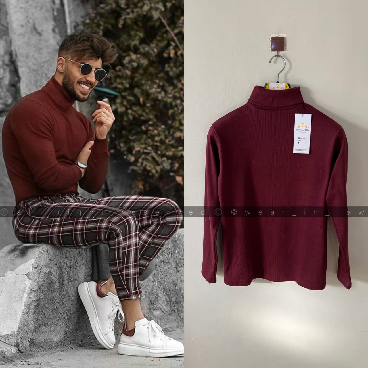 Slim Fit high neck for men and boys for winter warm full sleeves Stylish Winter High Necks For Mens In Export Fabric Plain High Neck for Men