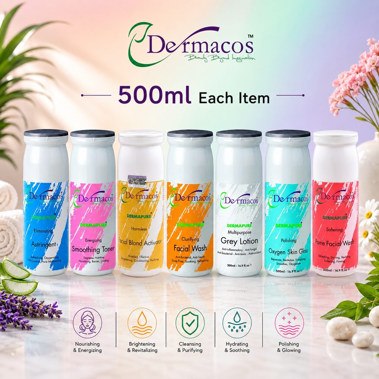 Complete Facial Tubes Combination-2 ( Each) Pack of 7 | Personal Care Set | 500ml
