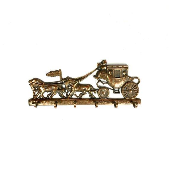 Metal Horse Carriage Wall Key Holder