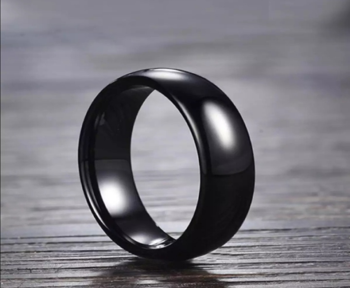 BEST Quality black glossy ceramics Ring jewellery style anniversary party rings for girls and ladies