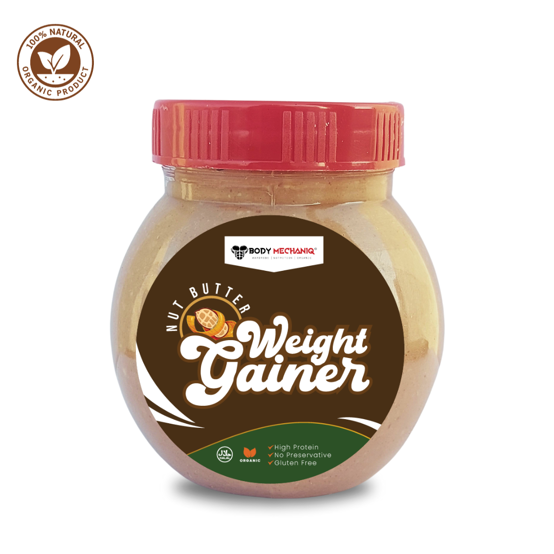 Body Mechaniq Organic Weight Gainer Nut Butter 280g - High Protein, Vegan, Low Sugar Spread