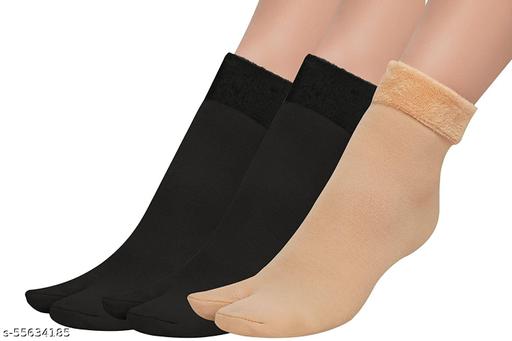 Women Winter Velvet Socks Warm Thermal Thicken Fleece Soft Cosy Socks Lady Colorful Home Snow Boots Floor Socks