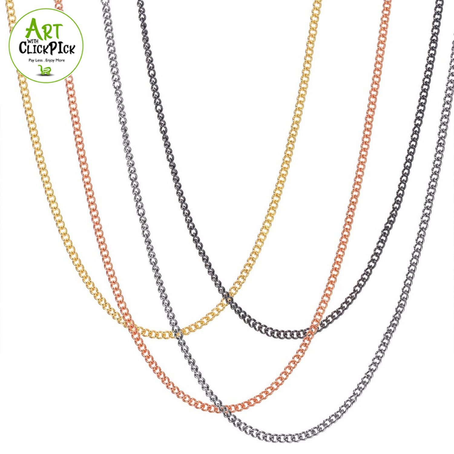 Silver / Golden Chain 2mm | Jewelry Making Accessories | Necklace Pendants Materials