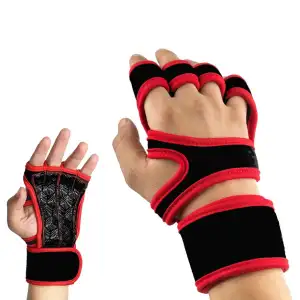 Ventilated Weight Lifting Workout Gloves With Built-in Wrist Wraps for Men  and Women , Gloves for Gym, Cross Training, Leather Hand Gloves -   Canada