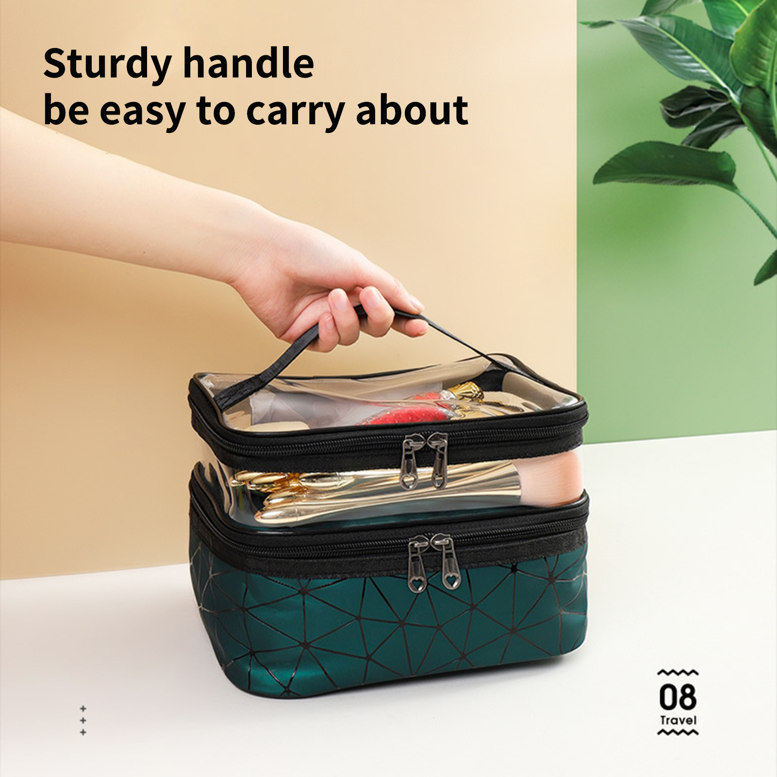 Makeup Bag Transparent Anti-Deformed Toiletries Organizer