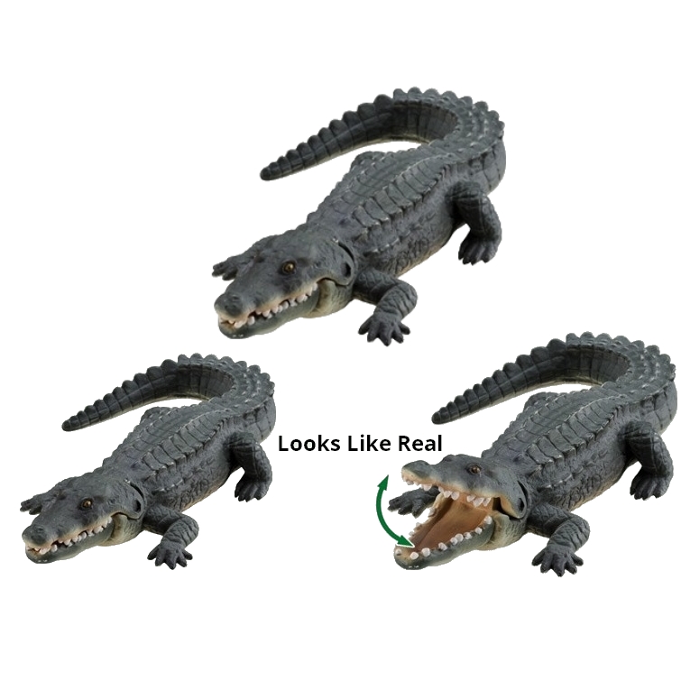 Realistic 3D Model Simulating Crocodile Toy Children's Cognitive Wildlife Unisex Squishy Toy Crocodile Hot Sale Super Croc