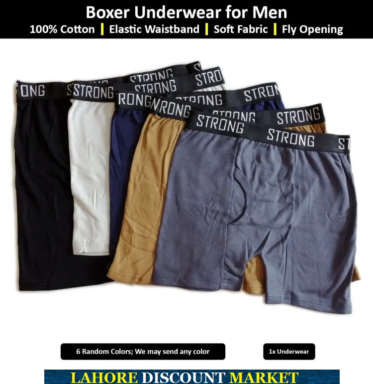 STRONG COMBED COTTON BOXER SHORTS FOR MEN BREATHABLE AND COMFORT QUALITY