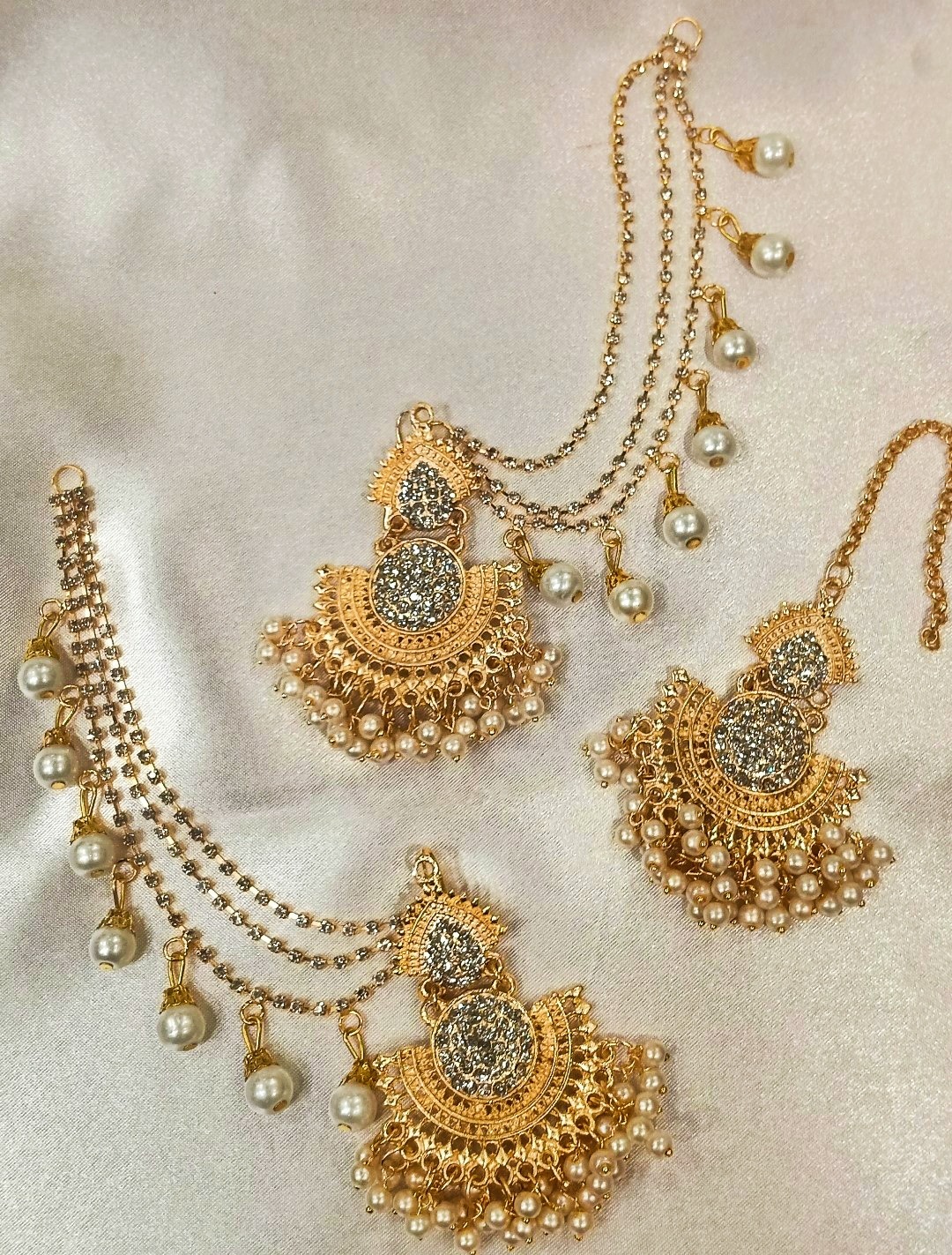 Bahubali earrings Tikka with sahara for beautiful girls and women's