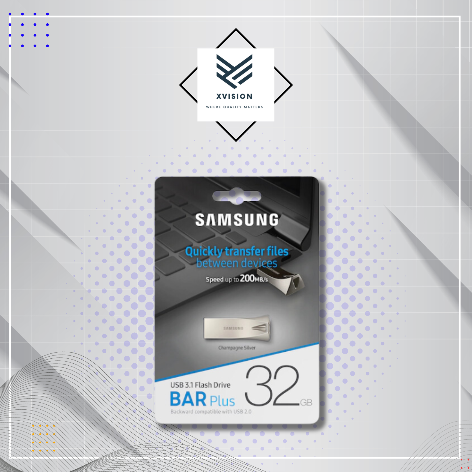 Xvision 32GB USB 2.0 BAR Plus 32GB 1 YEAR WARRANTY