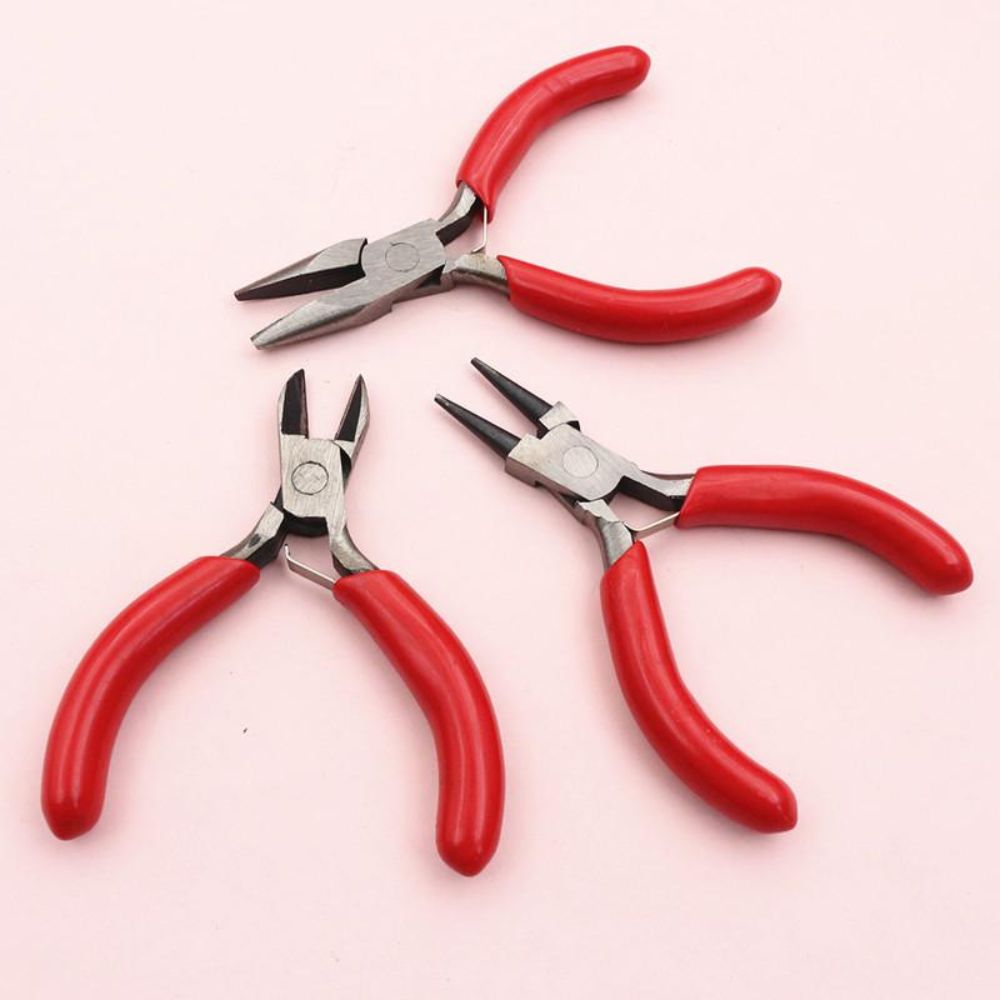 3 Pcs Set Jewelry Making Tools Pliers Cutter Nose Plier Chain Plier Side Cutter Bracelet Making General Crafts Tools Jewellery Tools & Equipments Arts & Crafts Tools Cutter Beading Tools Diy Arts & Craft Tools for Bracelet making b SAMS Arts & Crafts