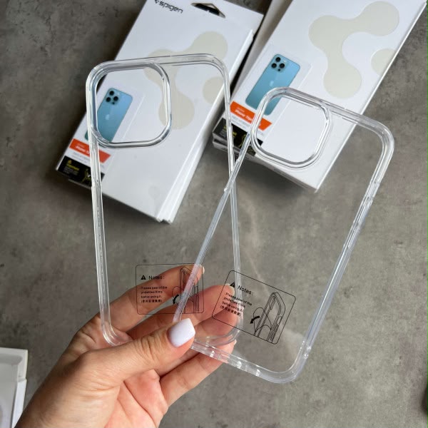 Spigen Clear Case For 16,15,14,13,12,11, - Transparent Ultra Hybrid Spigen Case With Four Side With Camera Protection Crystal Clear Case