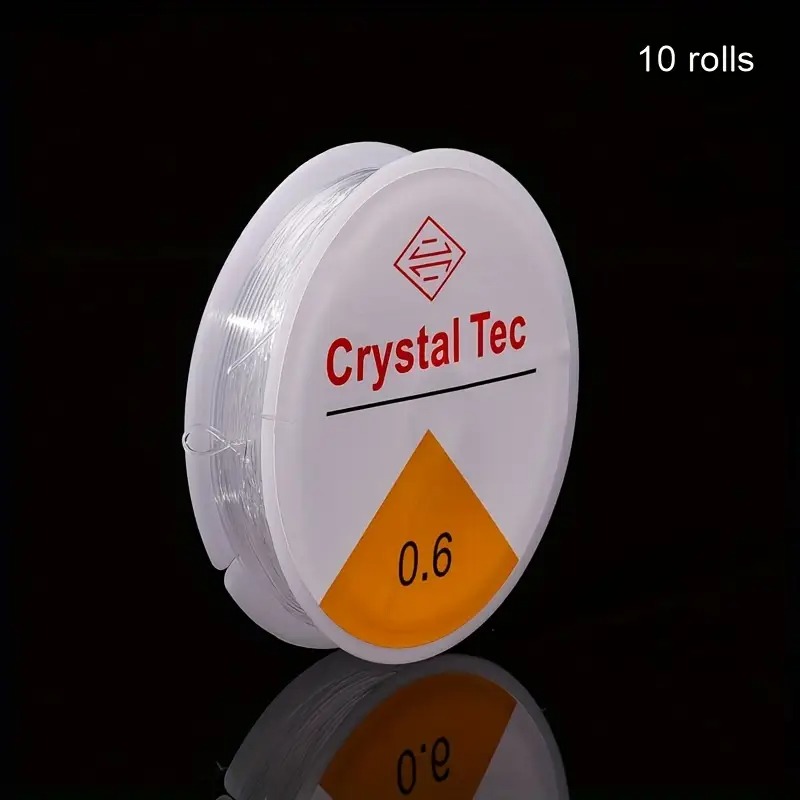 Kahtun – Transparent Elastic Crystal Line 0.5mm/0.6mm/0.7mm/0.8mm/1.0mm | Strong Beading Rope String Cord Thread for DIY Jewelry Making