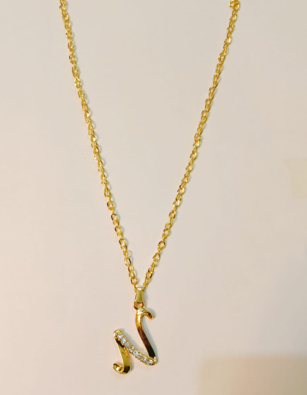 Alloy Golden Chain with A to Z Alphabet  Locket Necklace Pendants specially gift for Boys / Men / Girls / Women