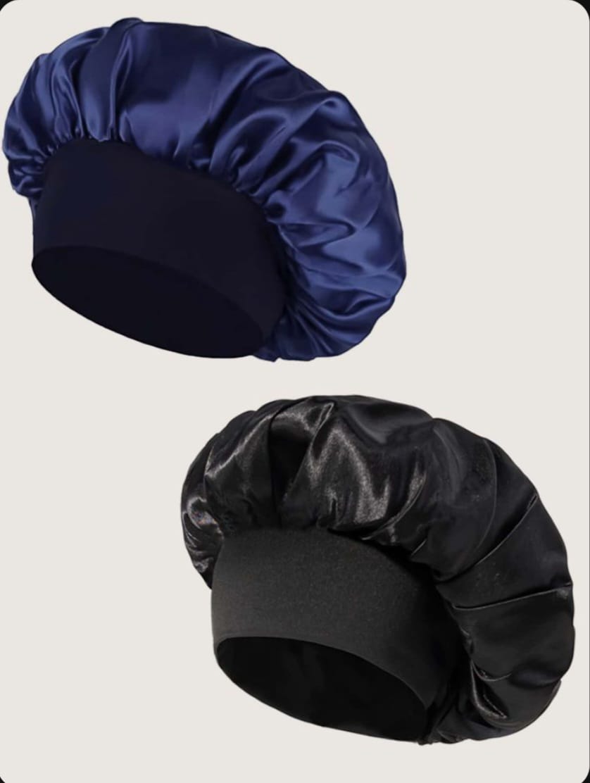 Silk Satin Night Sleep Cap Hair Bonnet Hat Head Cover WiBand Adjust Elastic Pack of 1 Luxury Silk Satin Night Sleep Cap Hair Bonnet Hat Head Cover Wide Band random color Adjust Elastic for girl check video b4 order get gift on order