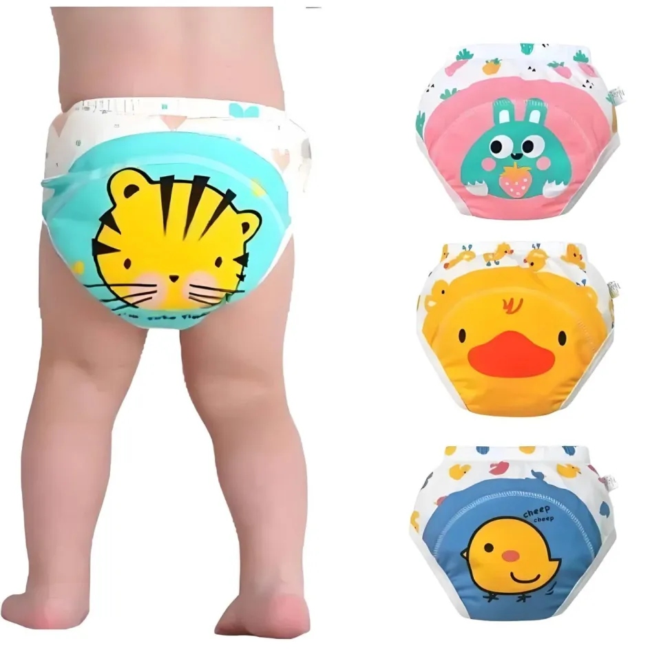 Reusable Baby Diaper Pant | 6 Layers Washable Elastic Baby Cloth Diaper 0-18KG | Leak-proof Nappy Training Pants For Kids