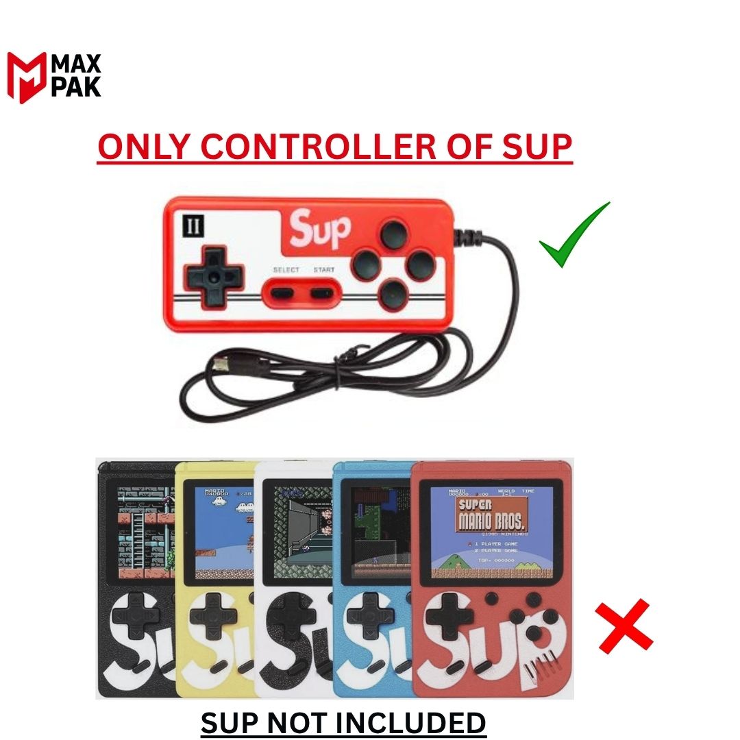 SUP Game Controller - Only Controller/Joystick for 400 in 1 Handheld Gaming Console - Wired Extra Controller Gamepad for SUP Retro Game Box - Red