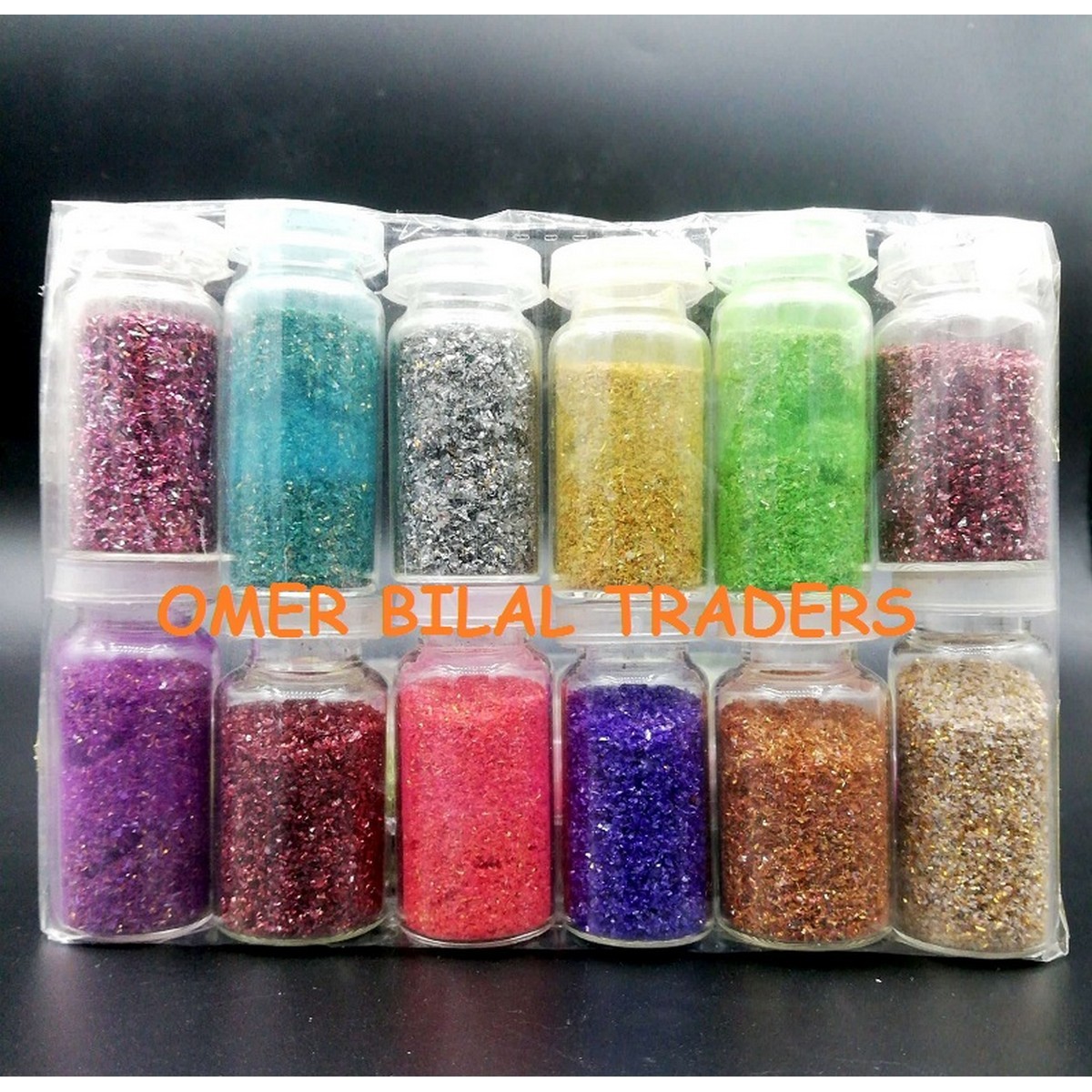 12 Bottles Glitter Powder Sequins Loose Eye shadow Glitter Powder Shakers  for Slime Scrap booking Holiday Crafts Face Body Nail Art