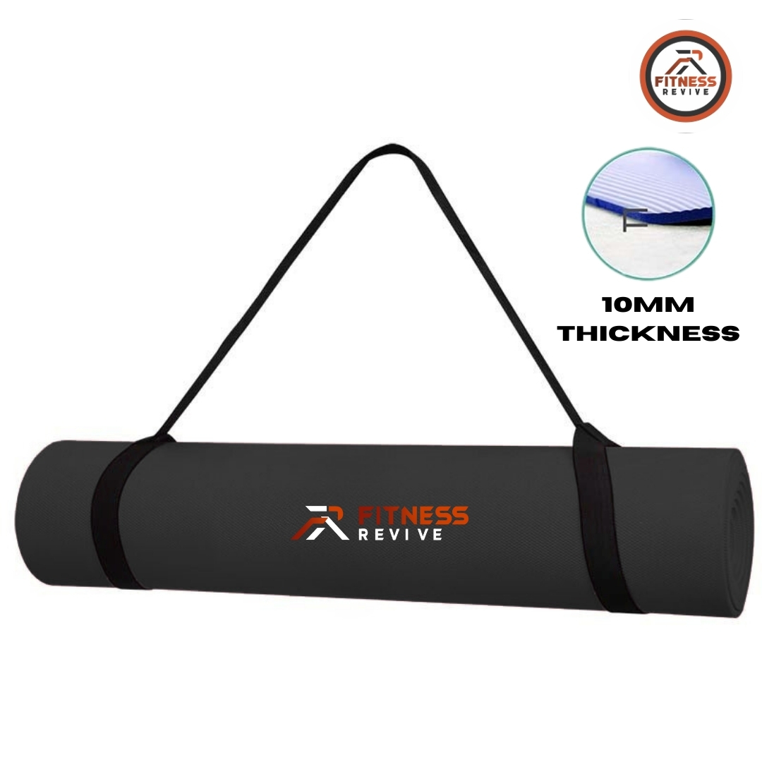 Yoga Mat 10mm – Anti-Slip Exercise Mat for Men & Women  72 x 24 Inches  Extra Thick Non-Slip Gym Mat for Yoga, Pilates, Home Workout & Stretching