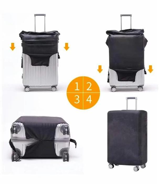 Luggage Cover Elastic Suitcase Protector for Travel | Water-Washable Suitcase Cover, Spandex Elastic Anti Scratch Luggage Protective Covers